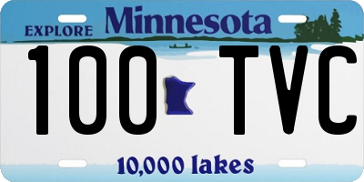 MN license plate 100TVC