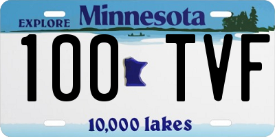 MN license plate 100TVF