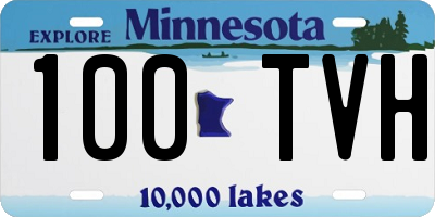 MN license plate 100TVH