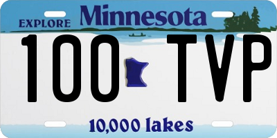 MN license plate 100TVP