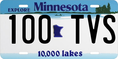 MN license plate 100TVS