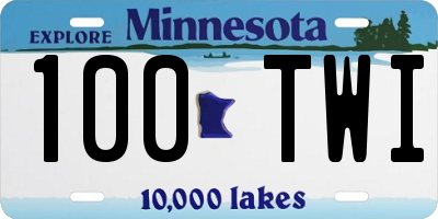 MN license plate 100TWI