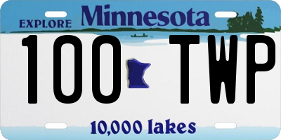 MN license plate 100TWP