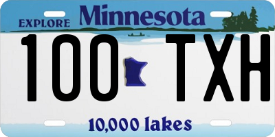 MN license plate 100TXH