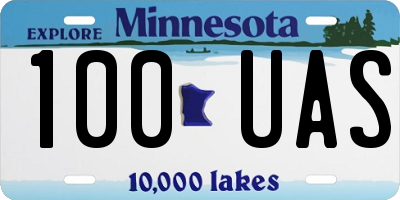MN license plate 100UAS