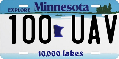 MN license plate 100UAV