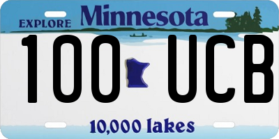 MN license plate 100UCB