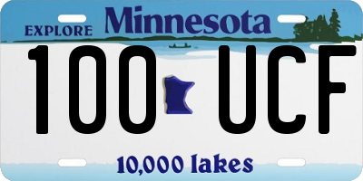 MN license plate 100UCF