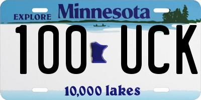 MN license plate 100UCK