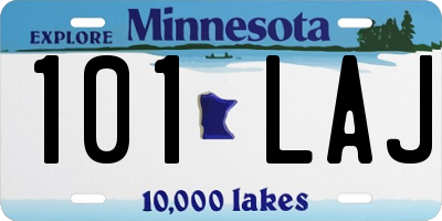 MN license plate 101LAJ