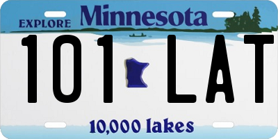 MN license plate 101LAT
