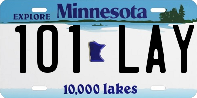 MN license plate 101LAY