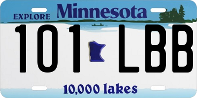 MN license plate 101LBB