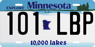 MN license plate 101LBP