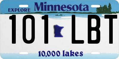 MN license plate 101LBT
