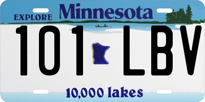 MN license plate 101LBV