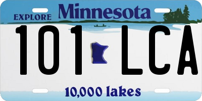 MN license plate 101LCA