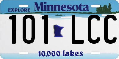 MN license plate 101LCC