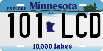 MN license plate 101LCD