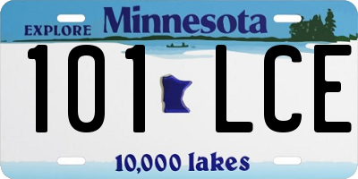 MN license plate 101LCE