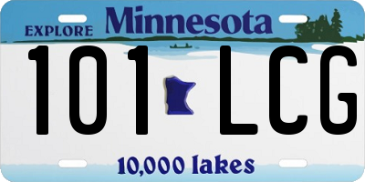 MN license plate 101LCG