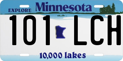 MN license plate 101LCH