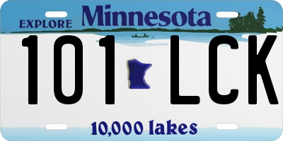 MN license plate 101LCK