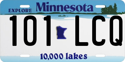 MN license plate 101LCQ