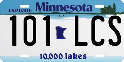 MN license plate 101LCS