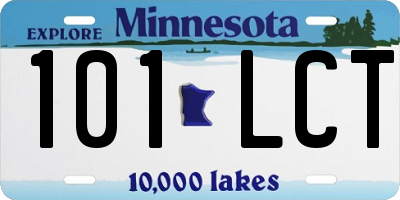 MN license plate 101LCT