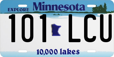 MN license plate 101LCU