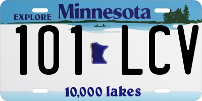 MN license plate 101LCV