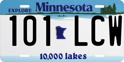 MN license plate 101LCW