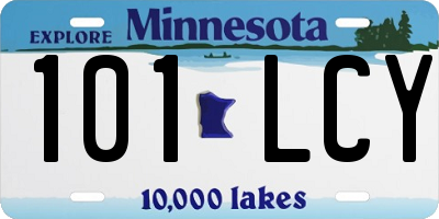 MN license plate 101LCY
