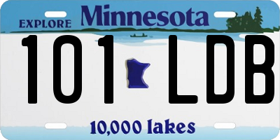 MN license plate 101LDB