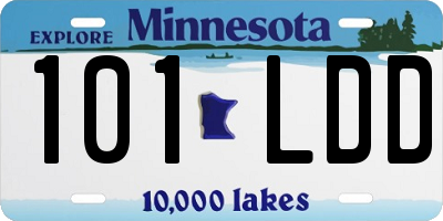 MN license plate 101LDD