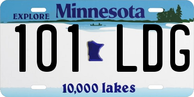 MN license plate 101LDG
