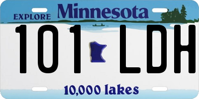 MN license plate 101LDH