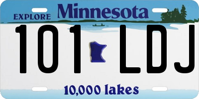 MN license plate 101LDJ