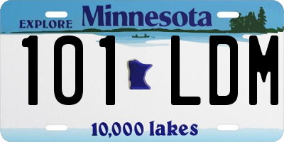 MN license plate 101LDM