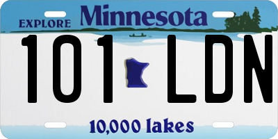 MN license plate 101LDN