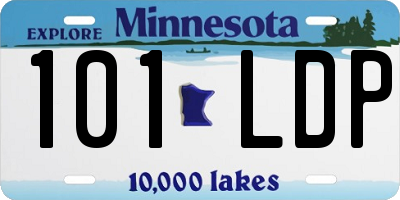 MN license plate 101LDP