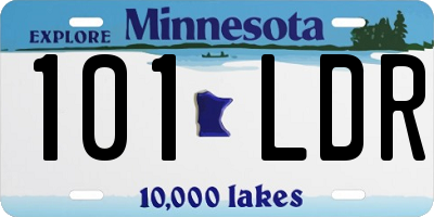 MN license plate 101LDR