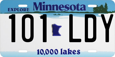 MN license plate 101LDY