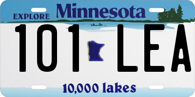 MN license plate 101LEA