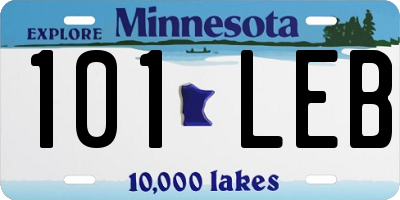 MN license plate 101LEB