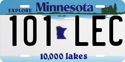 MN license plate 101LEC