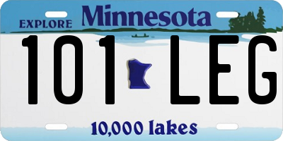 MN license plate 101LEG