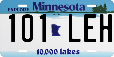 MN license plate 101LEH