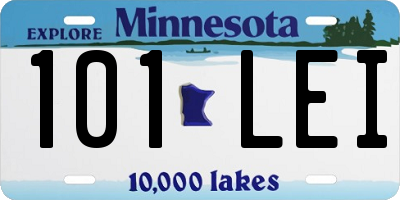 MN license plate 101LEI